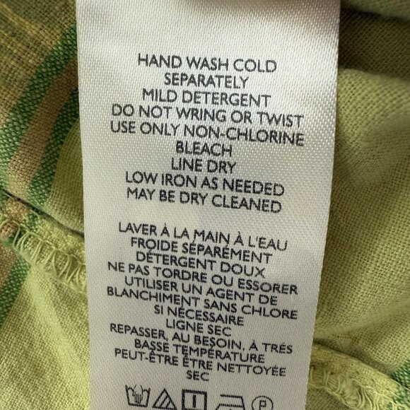 Anthropologie Pilcro Hannah Surf Plaid Popover Size XS‎ Chartreuse Casual Summer - Picture 8 of 10